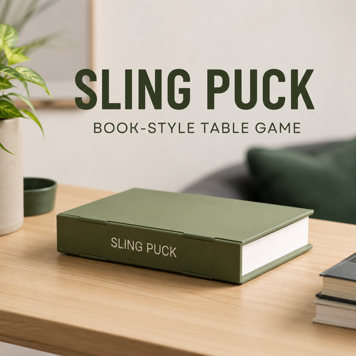 PlayBook'd Sling Puck – Portable Fast-Paced Table Game
