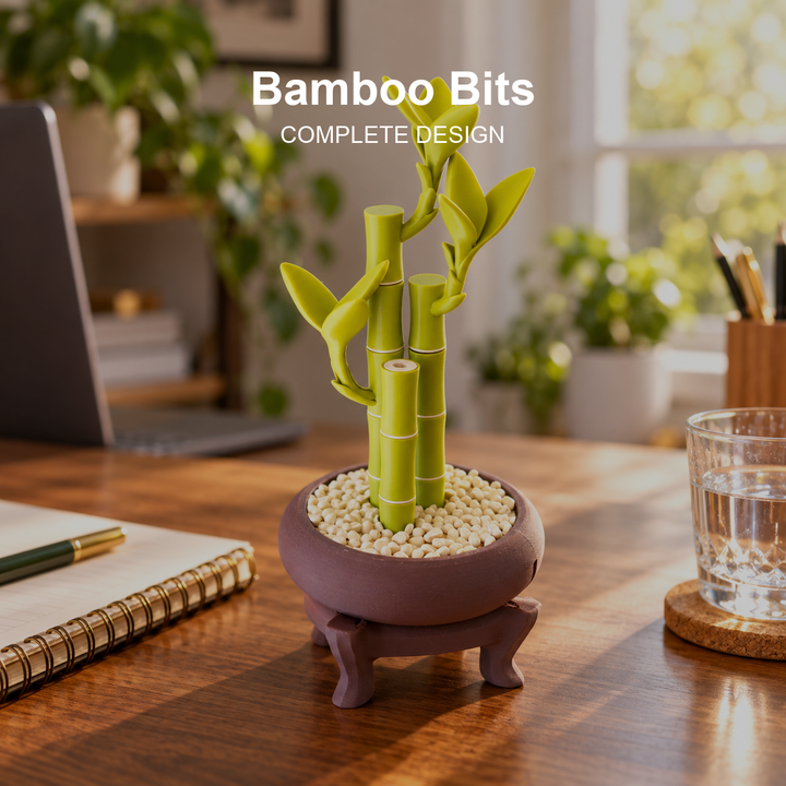 Bamboo Bits — Leafy Desk Holder
