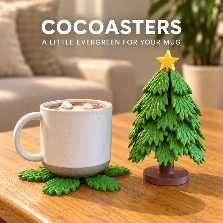 Cocoasters — Evergreen Coaster Set