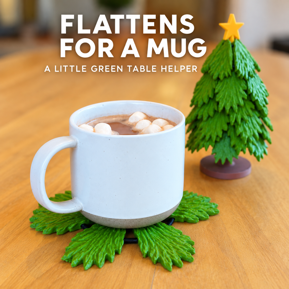Cocoasters — Evergreen Coaster Set — Lifestyle or play view