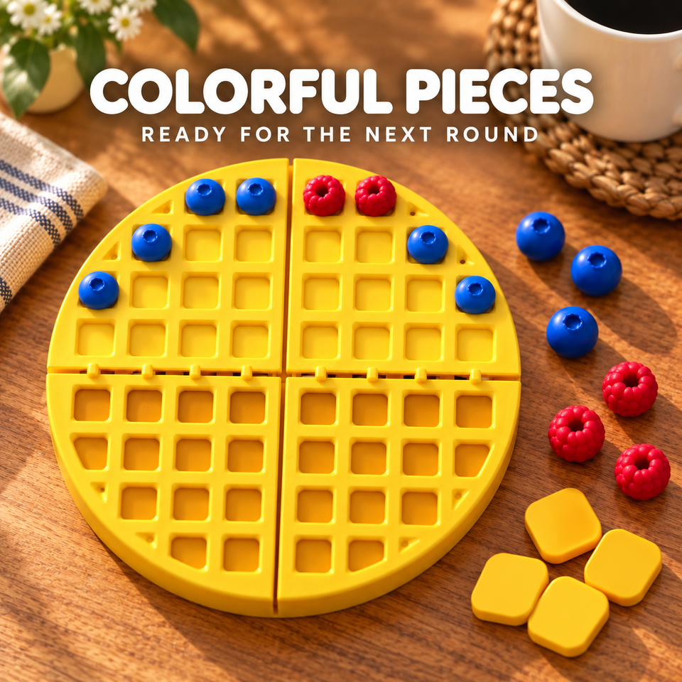 Waffle Stacks — Magnetic Line Game — Lifestyle or play view