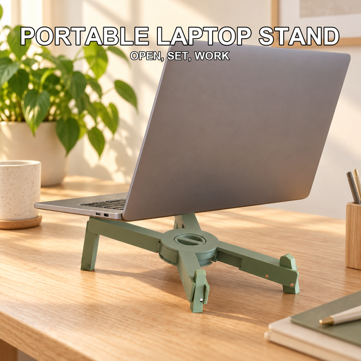 Portable Laptop Stand — Open, Set, Work