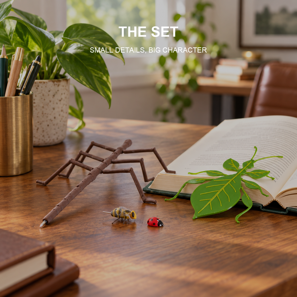 Office Bugs — Leafy Desk Set — Feature view