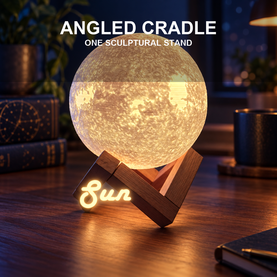 Sun Planet Lamp — A Warm World for Your Desk — Feature view