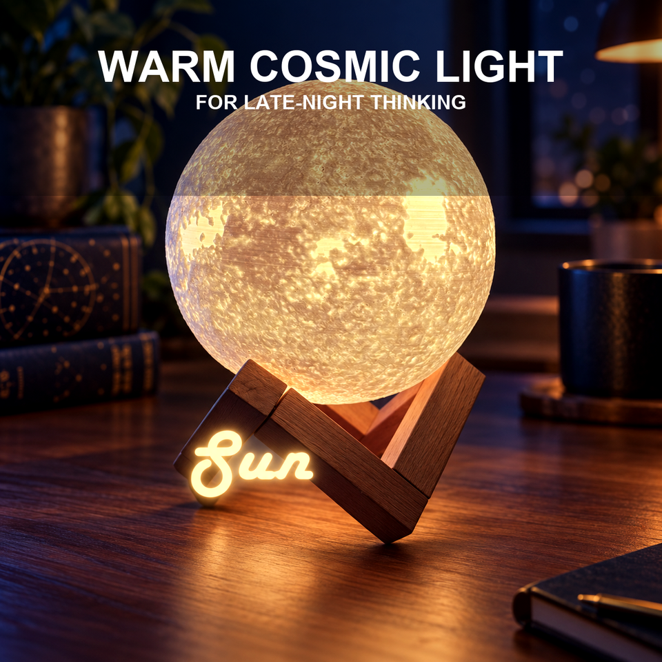 Sun Planet Lamp — A Warm World for Your Desk — Feature view