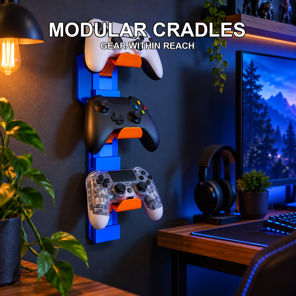 Gaming Wall Mount — Controllers Off the Desk — Lifestyle or play view