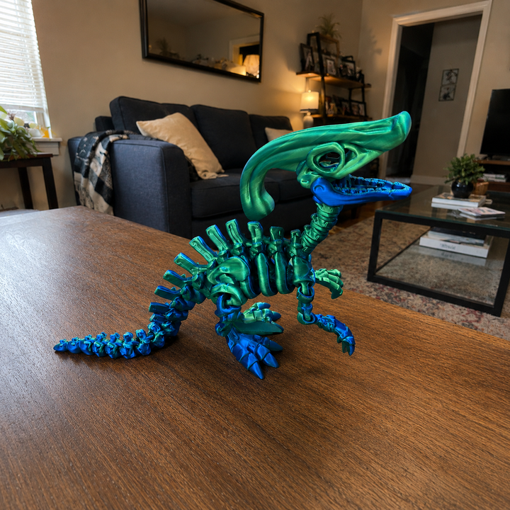 Large Parasaurolophus Skeleton Toy