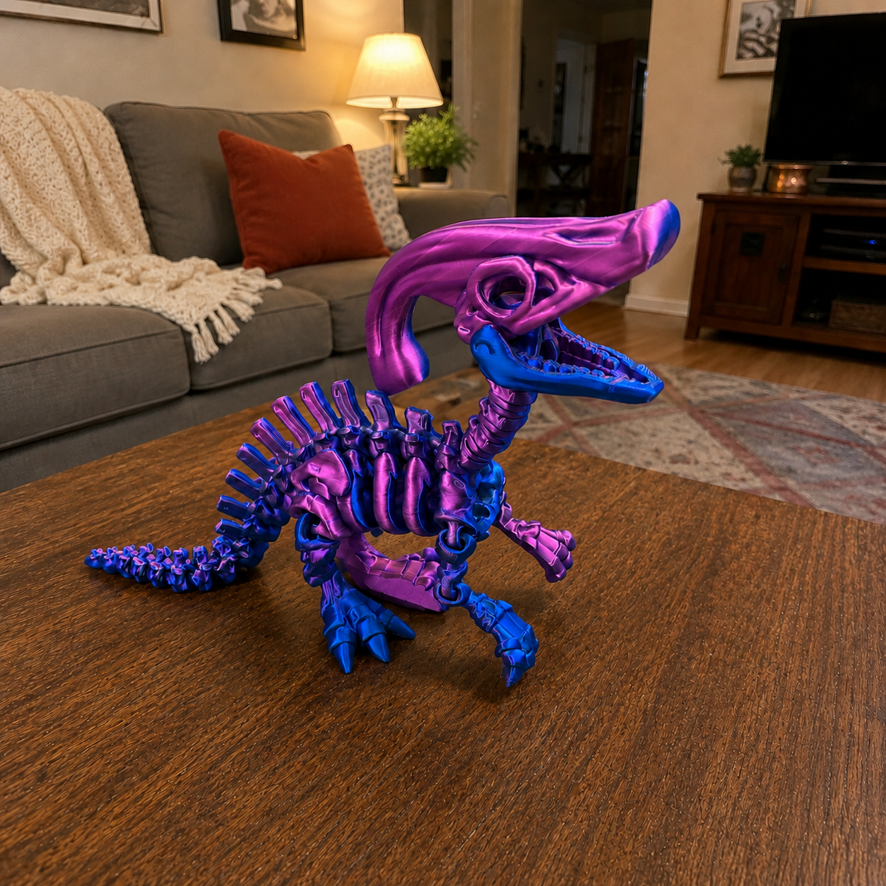 Large Parasaurolophus Skeleton Toy