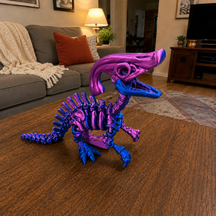 Large Parasaurolophus Skeleton Toy