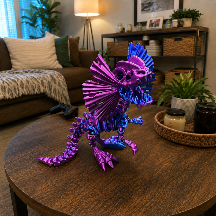 Large Dilophosaurus Skeleton Toy