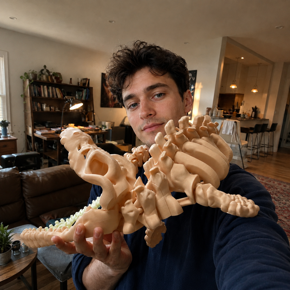 Large Mosasaurus Skeleton Toy