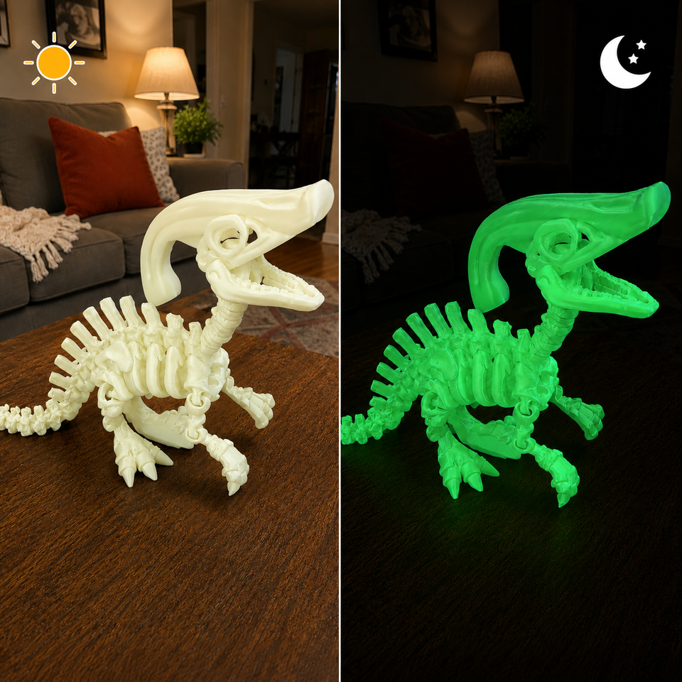 Large Parasaurolophus Skeleton Toy