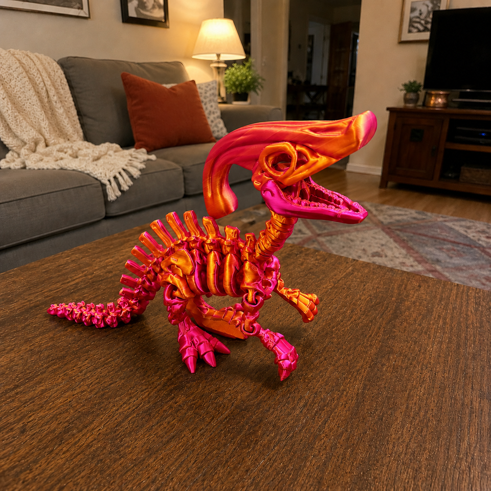 Large Parasaurolophus Skeleton Toy