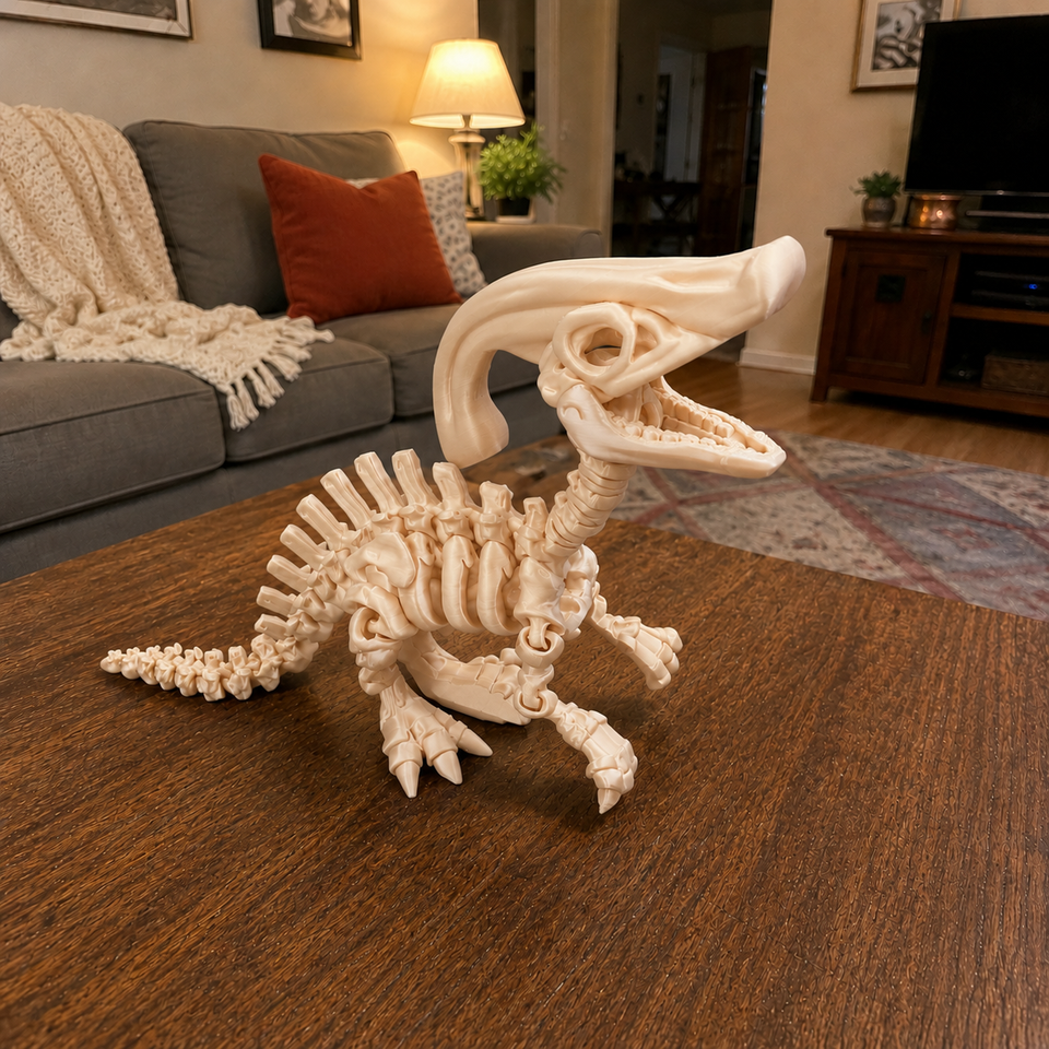 Large Parasaurolophus Skeleton Toy