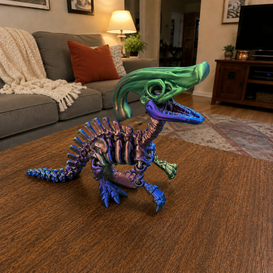 Large Parasaurolophus Skeleton Toy