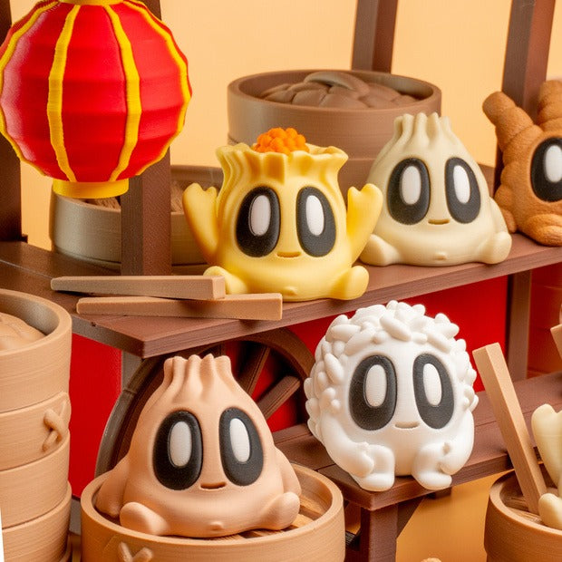 Blob Dim Sum complete set display scene