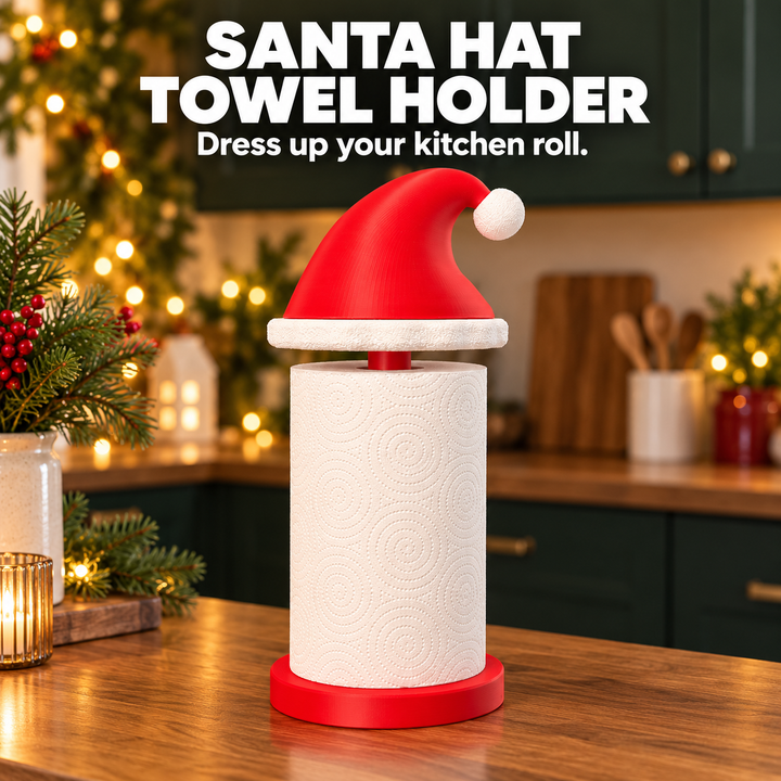 Santa Hat Paper Towel Holder