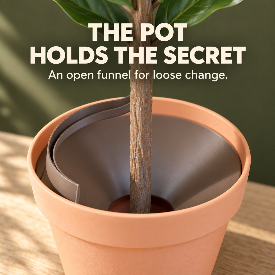 Figgy Bank — An open funnel for loose change.
