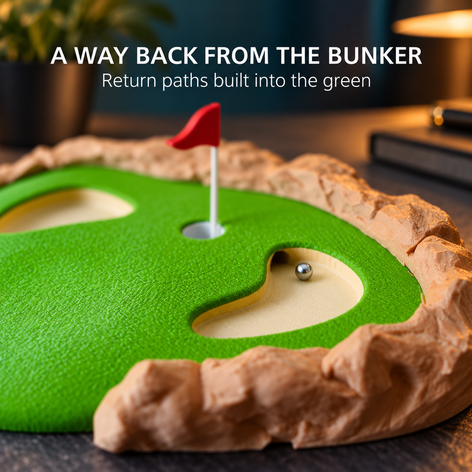 Desktop Golf Gen 2 — Two bunker return detail
