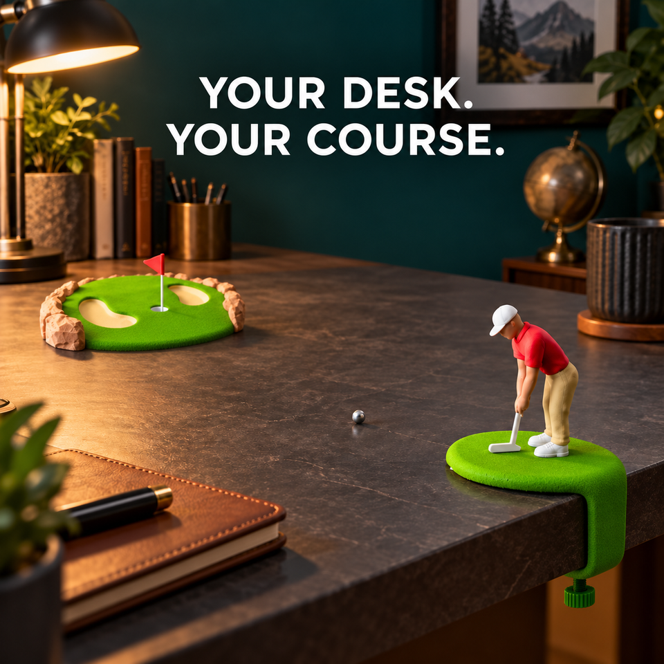 Desktop Golf Gen 2 — Golf home office lifestyle
