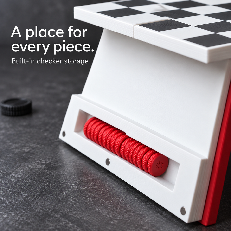 PlayBook'd Checkers — Built-in storage