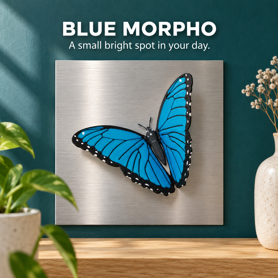 Butterfly Fridge Magnets — blue morpho