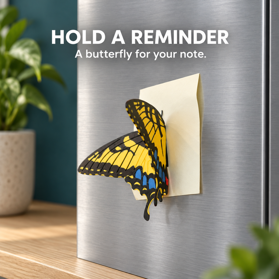 Butterfly Fridge Magnets — hold a reminder