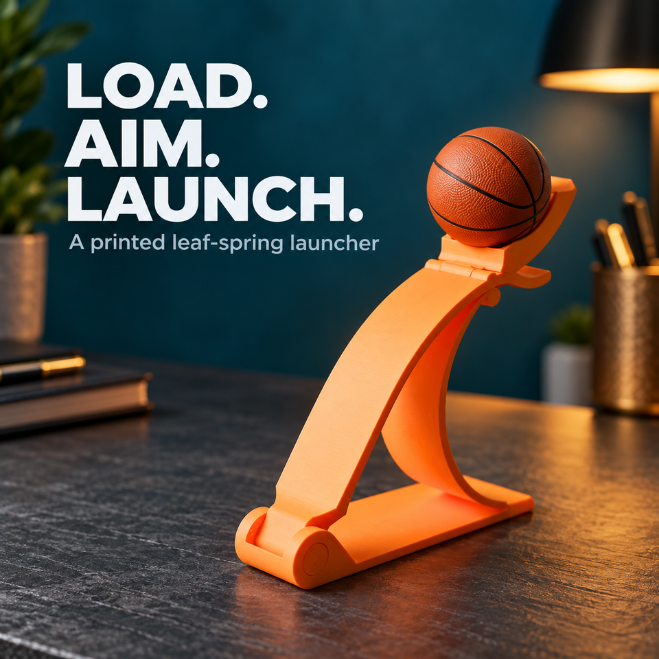 Mini Basketball — Leaf spring launcher