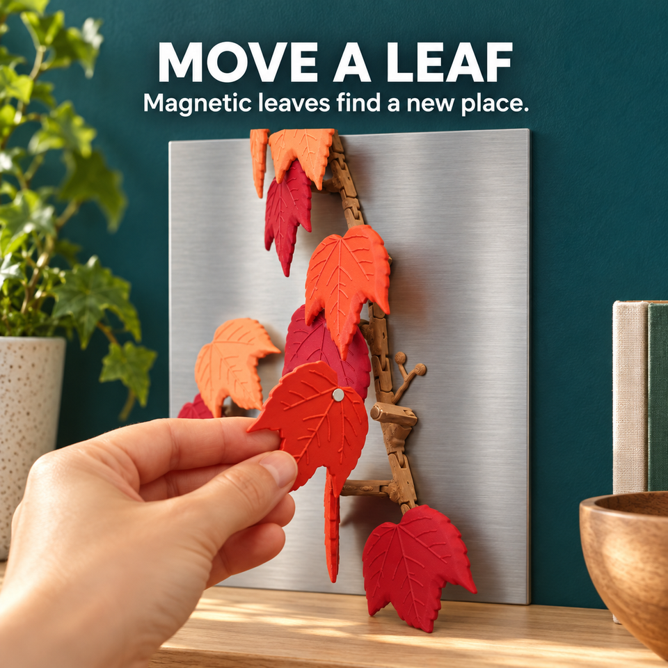 Boston Ivy Fridge Magnet — move a leaf