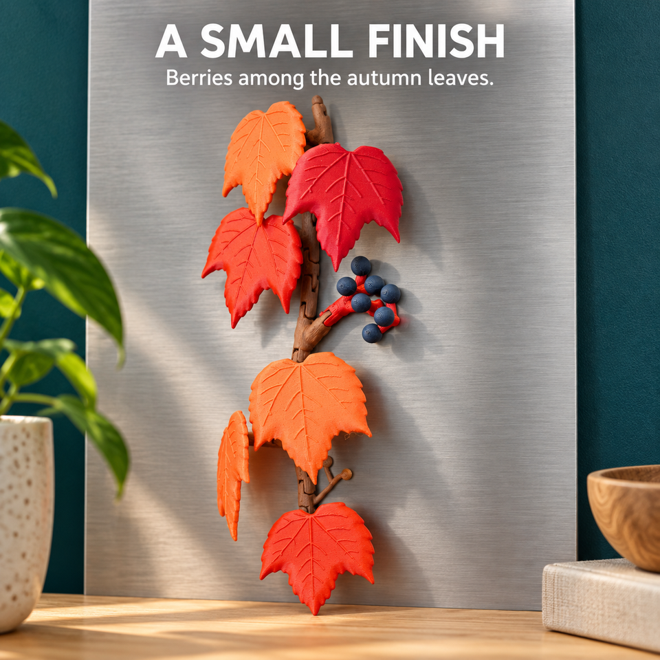 Boston Ivy Fridge Magnet — a small finish