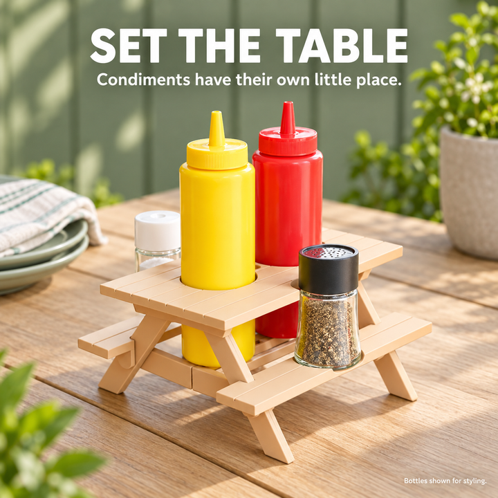 Picnic Table Condiment Caddy