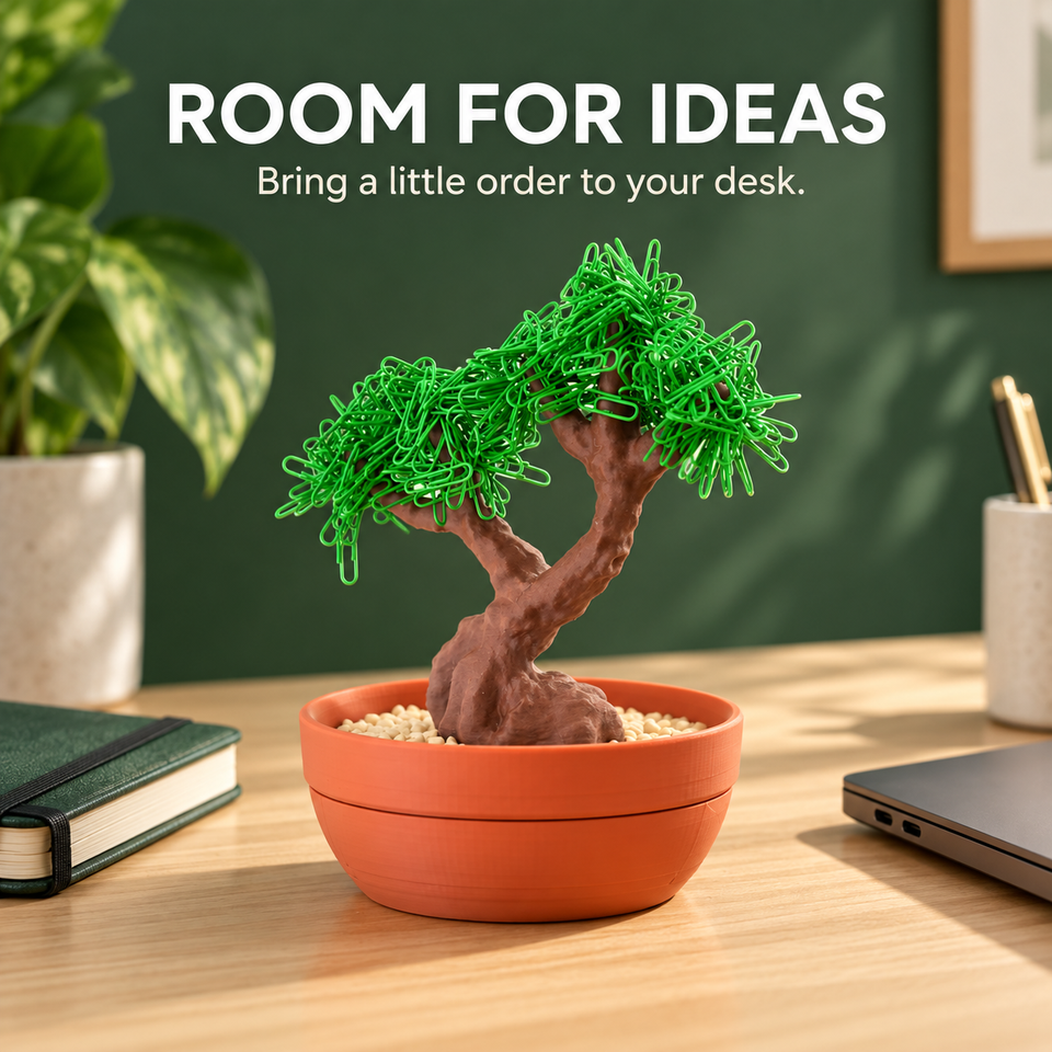 Office Supply Bonsai — Magnetic Desk Organizer — Desk organization lifestyle