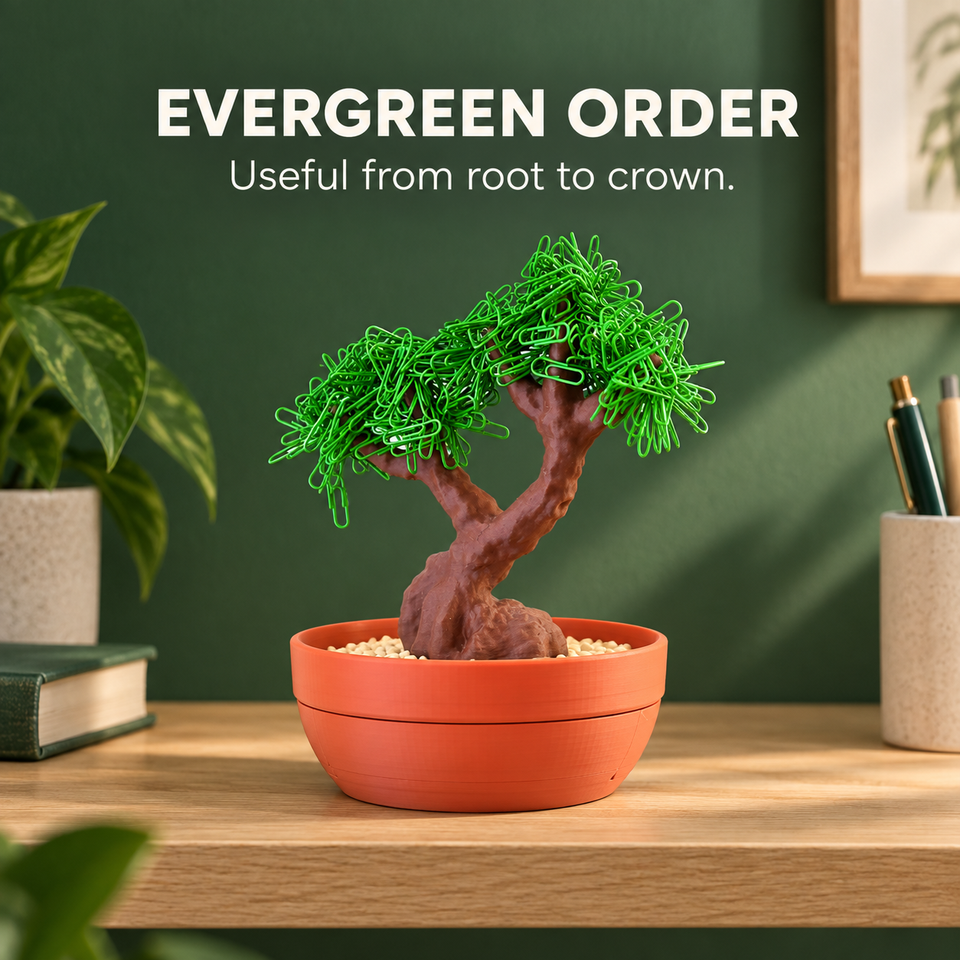 Office Supply Bonsai — Magnetic Desk Organizer — Complete closed display
