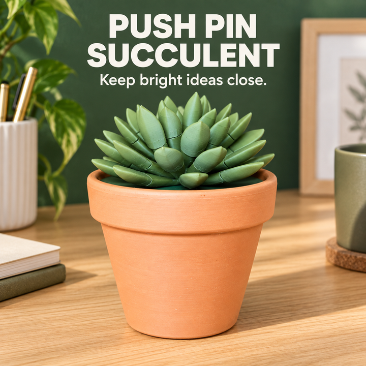 Push Pin Succulent — A Place for Bright Ideas