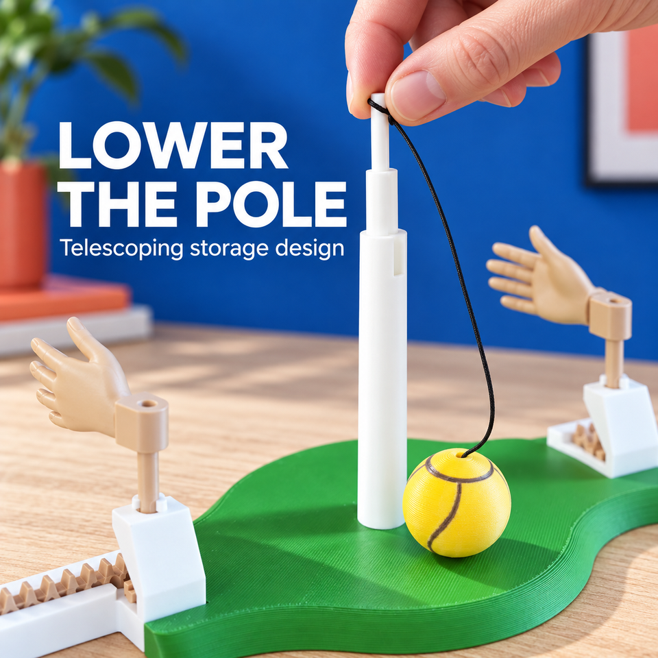 Tabletop Tetherball — Mechanical Hand Rally — Collapsing pole