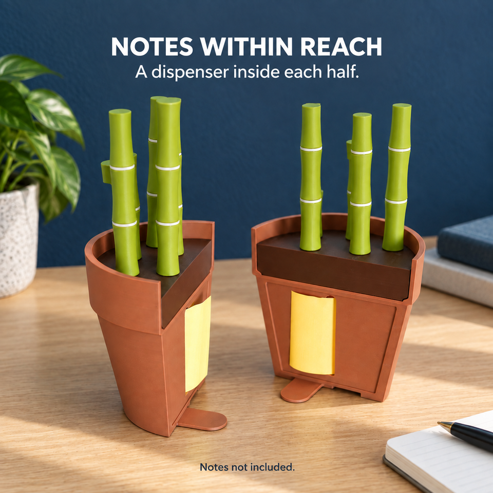 Bambookends — notes within reach