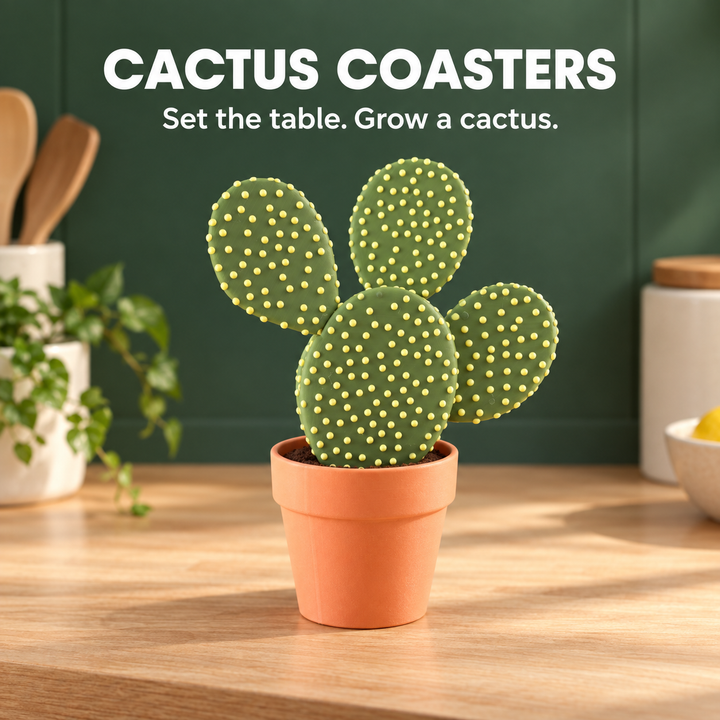 Cactus Coasters — A Place for Every Glass