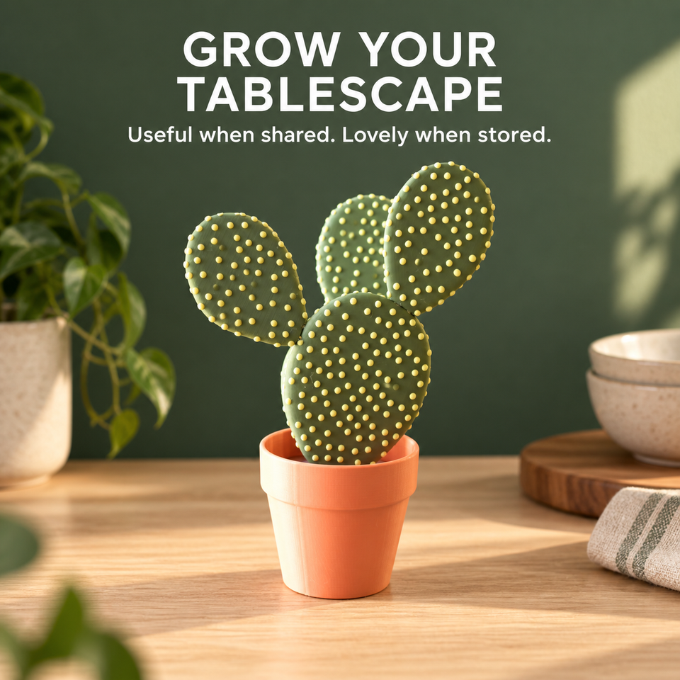 Cactus Coasters — A Place for Every Glass — display