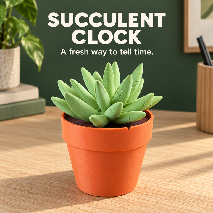 Succulent Clock — A Fresh Way to Tell Time