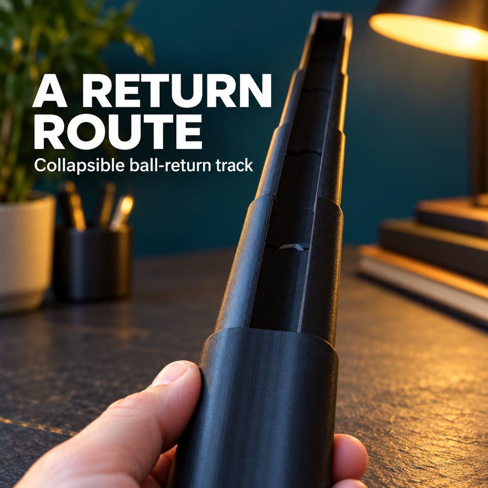 Desktop Bowling — Collapsible ball return track