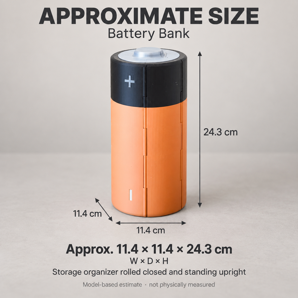 Battery Bank — Approximate dimensions