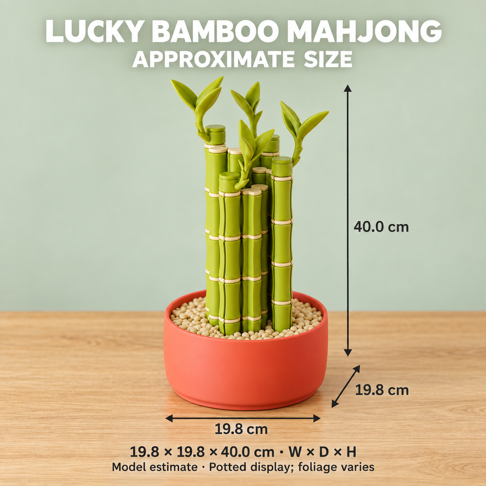Lucky Bamboo Mahjong — Approximate dimensions