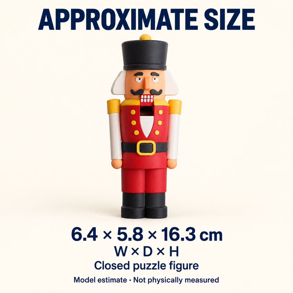Nutcracker Cash Stash — Approximate dimensions