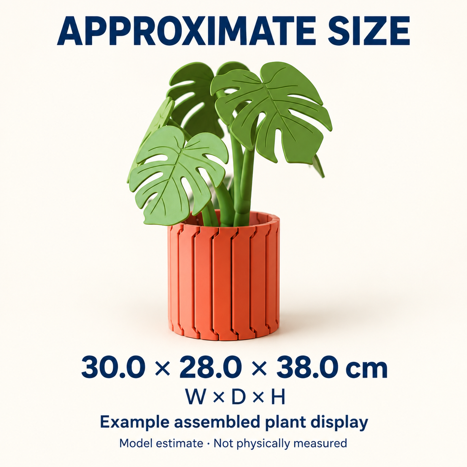 Monstera Coaster Set Gen 2 — Approximate dimensions