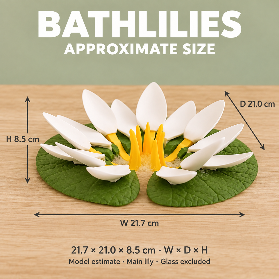 BathLilies — Approximate dimensions