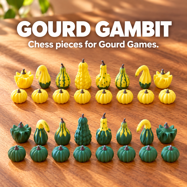 Gourd Gambit Chess Pieces