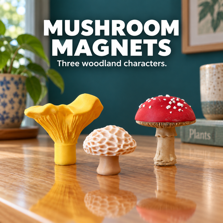 Magnetic Mushroom Pack II — Woodland Magnets