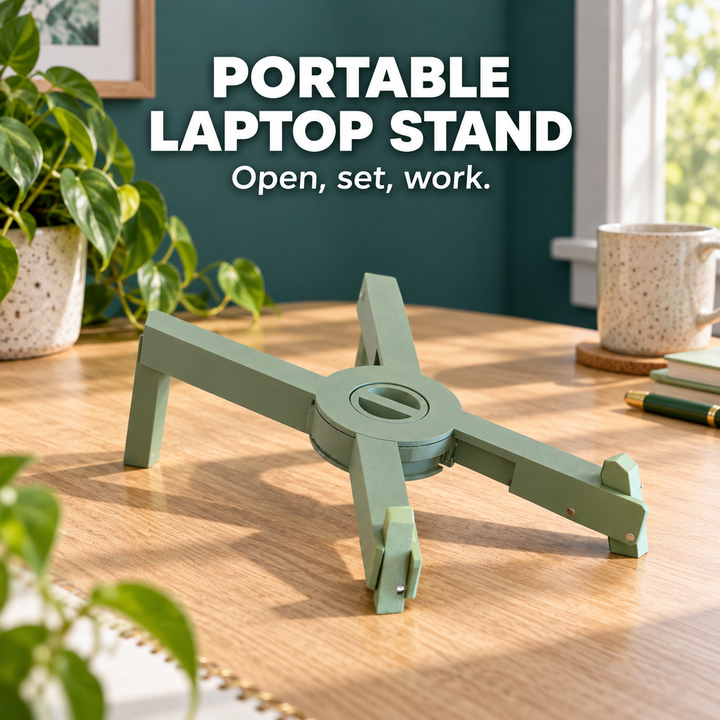 Portable Laptop Stand — Open, Set, Work