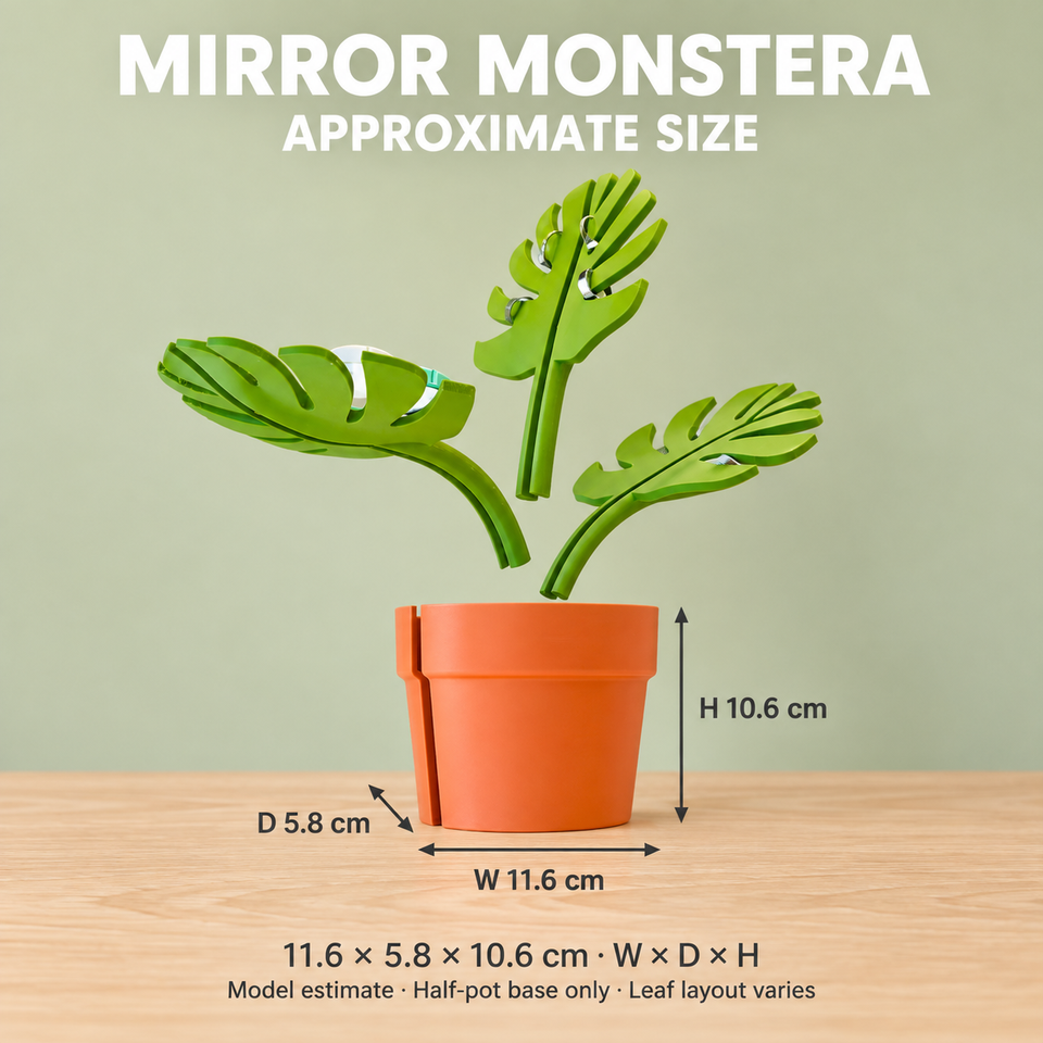 Mirror Monstera — Approximate dimensions