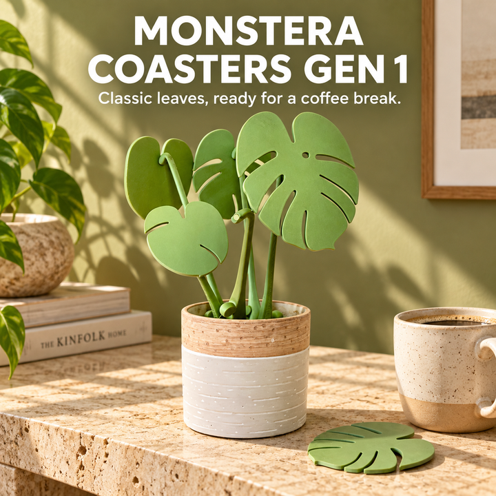 Monstera Coaster Set Gen 1
